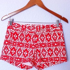 Red Ikat J. Crew Shorts